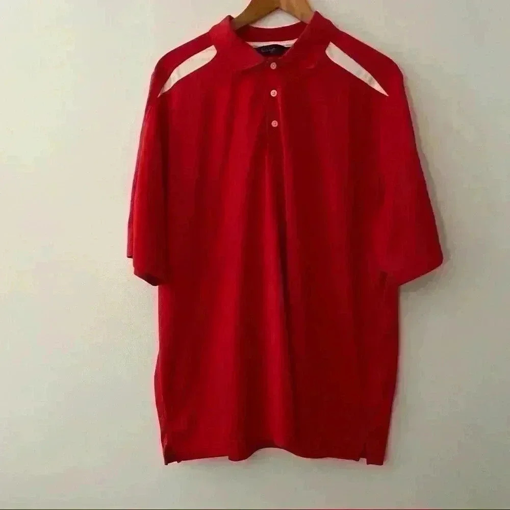 Walter Hagen Polo Golf Shirt Red Size XL